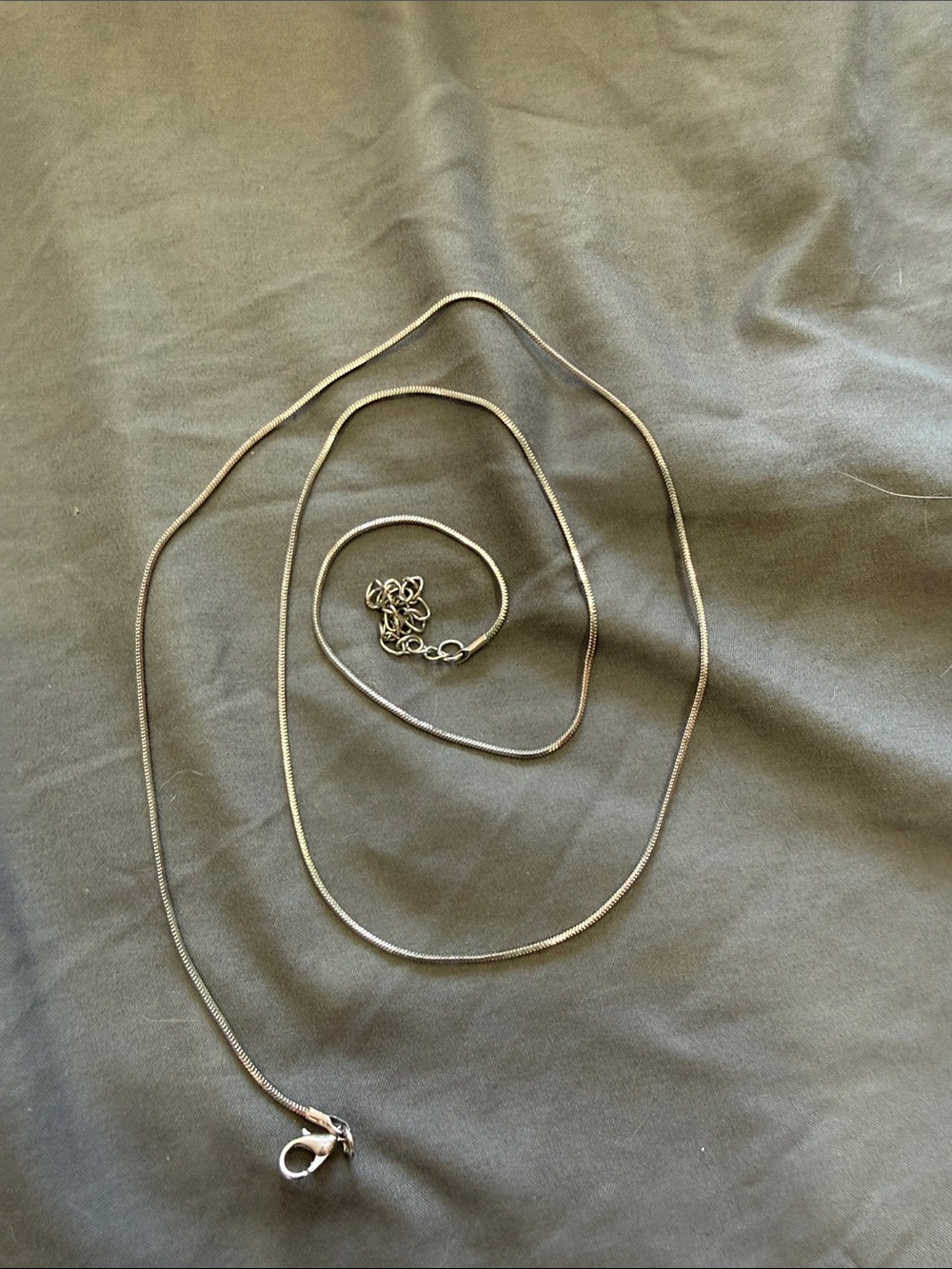 Delicate Silver-Tone Snake Chain Necklace - Women's Jewelry